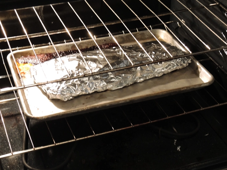 Home Is A Kitchen - Beef Ribs Wrapped in Aluminum Foil in the Oven