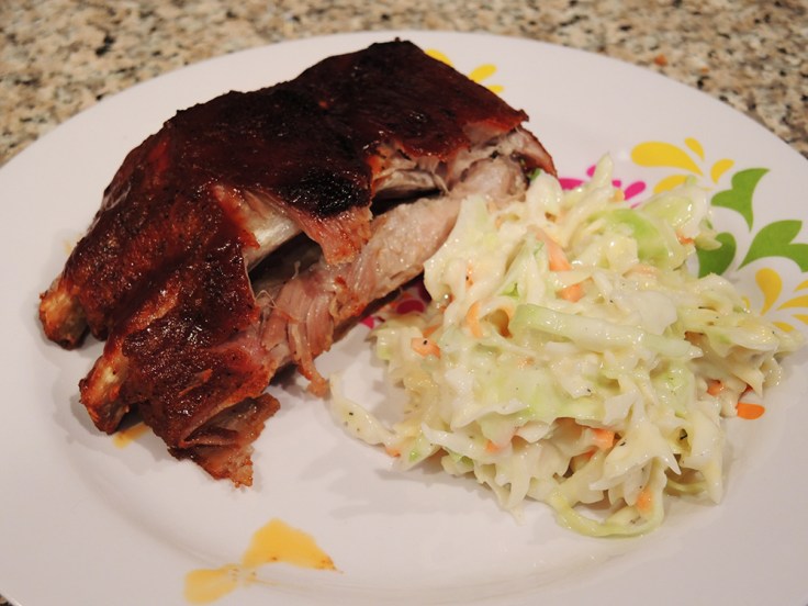 Home Is A Kitchen - Baby Back Ribs with Homemade Coleslaw