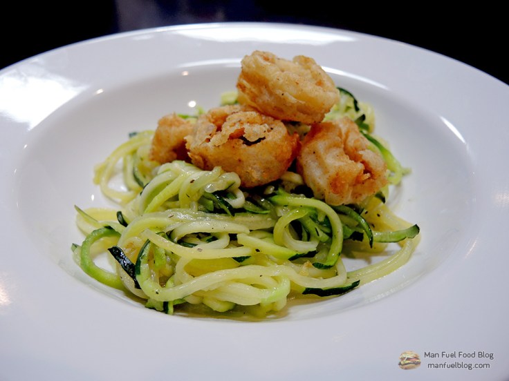 Home Is A Kitchen - Fried Calamari Over Zoodles