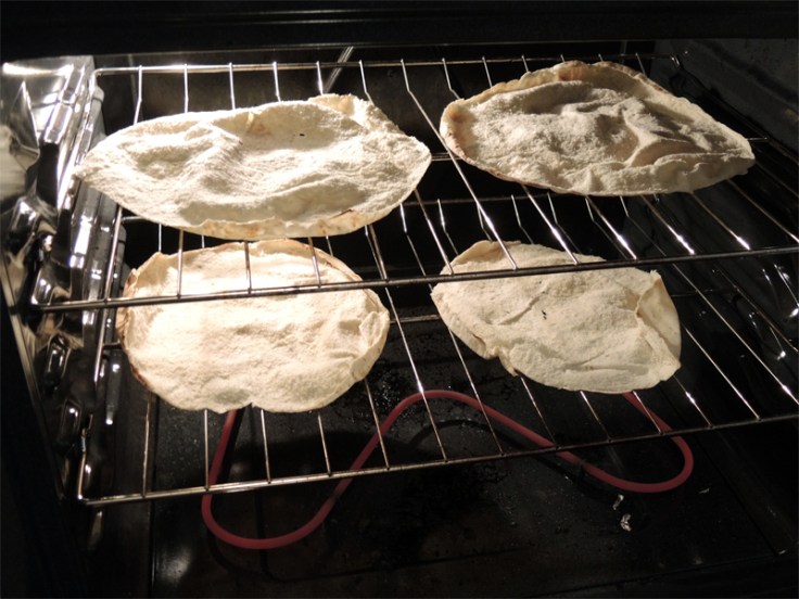 Home Is A Kitchen - Crisping Pita Bread in the Oven