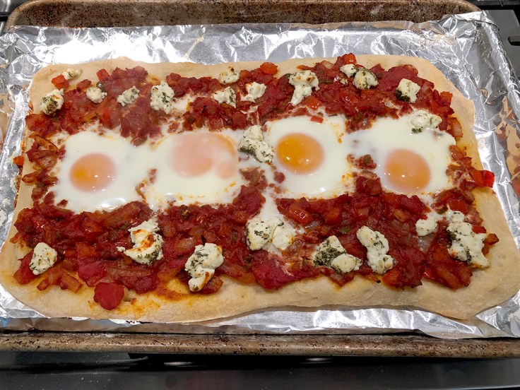 Home Is A Kitchen - Shakshuka Pizza - Cooked