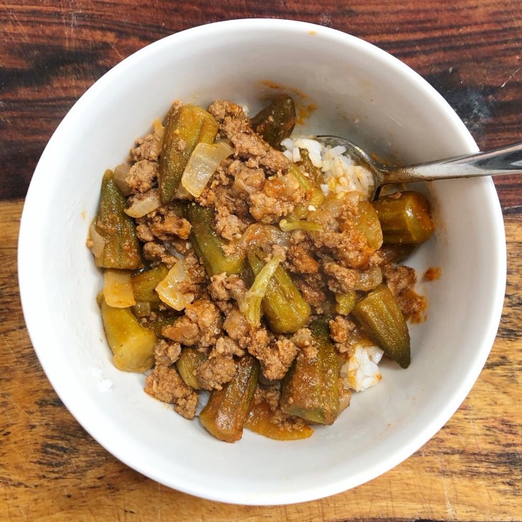 Home Is A Kitchen - Egyptian Okra Stew Recipe - Bamia bil Lahma