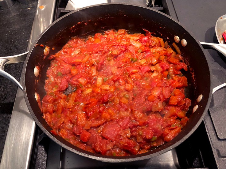 Home Is A Kitchen - Shakshuka Pizza - Sauce Ready for Baking