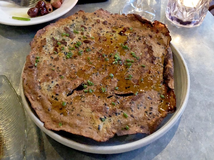 Home Is A Kitchen - Oberlin - Providence, RI - Beef Tartare, Cucamelons, Sorrel Mayo, Black Lime, Crunchy Duck Fat Crepe