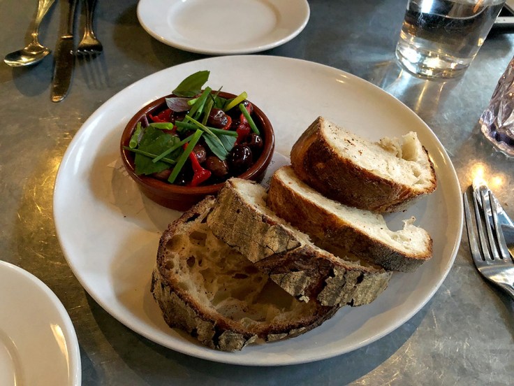 Home Is A Kitchen - Oberlin - Providence, RI - Marinated Olives, Peppers, Sourdough Bread