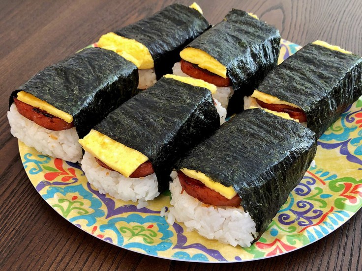 Home Is A Kitchen - SPAM Musubi Recipe - SPAM Musubi on a Plate