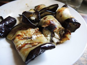 Home Is A Kitchen - Food Blog - Feta and Oregano Stuffed Grilled Eggplant Rolls